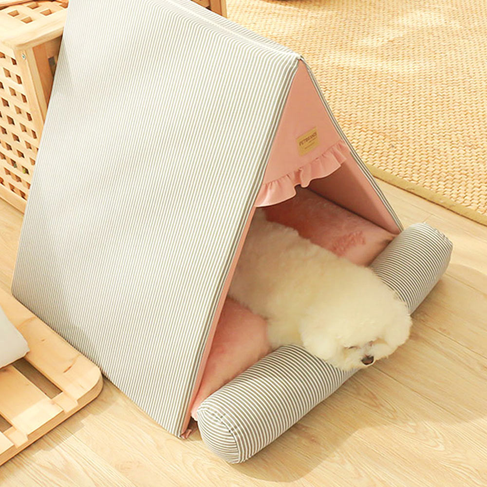 강아지집 강아지텐트 애견 하우스 고양이집 펫브랜디 극세사 M 이미지 4