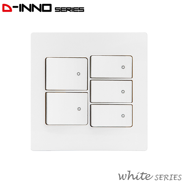 제일 디노 스위치 중5구 전등 거실 전기 교체 화이트 D-INNO 커버 - 상세 이미지 2
