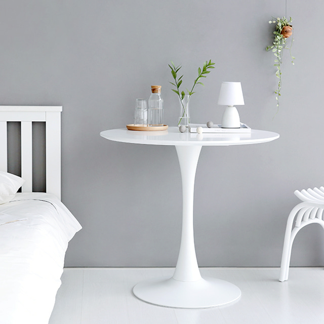 원형테이블 화이트 카페 업소용 식탁 테이블