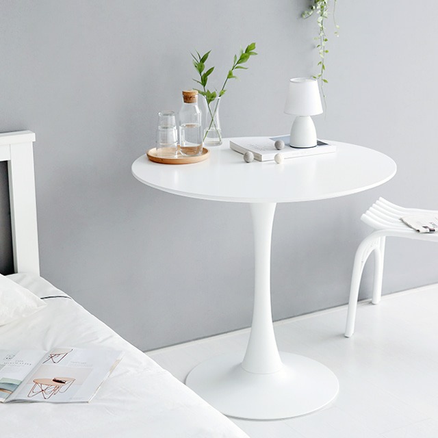 원형테이블 화이트 카페 업소용 식탁 테이블