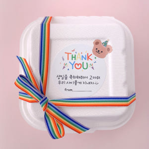 생일 축하 스티커 어린이집 답례품 고마워 답례 땡큐 감사 원형 스티커 실사용 후기 | 효과 있을까? - 상품 이미지 4