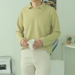 남자티셔츠 구김없는 헨리넥 긴팔 남자카라티 착용 후기 | 사이즈/핏 총정리 - 상품 이미지 3