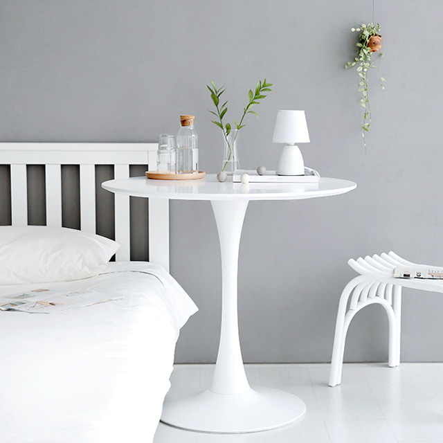 원형테이블 화이트 카페 업소용 식탁 테이블