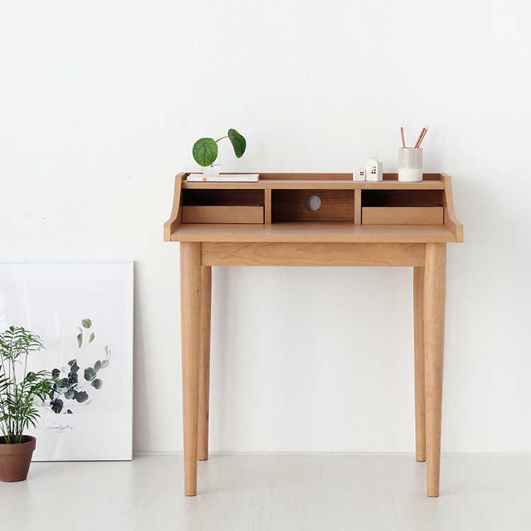 책상겸테이블 원룸 미니 좁은 서랍 책상 원목 컴퓨터테이블 800