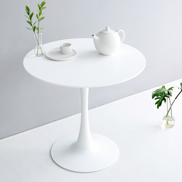 원형테이블 화이트 카페 업소용 식탁 테이블
