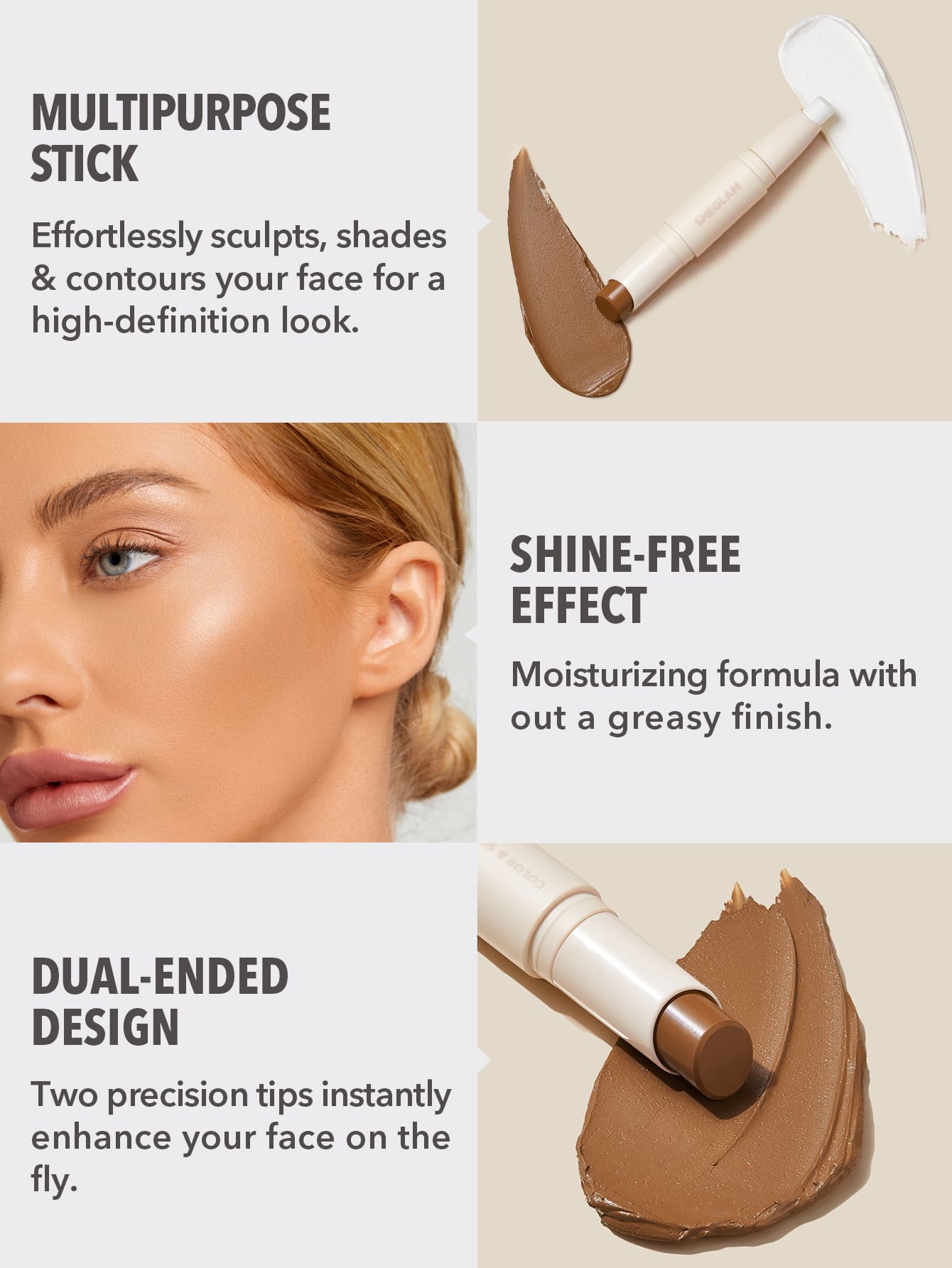 쉬글램 외국인 쉐딩 스틱 하이라이터 컨투어스틱 sheglam color sculpt - 상세 이미지 3