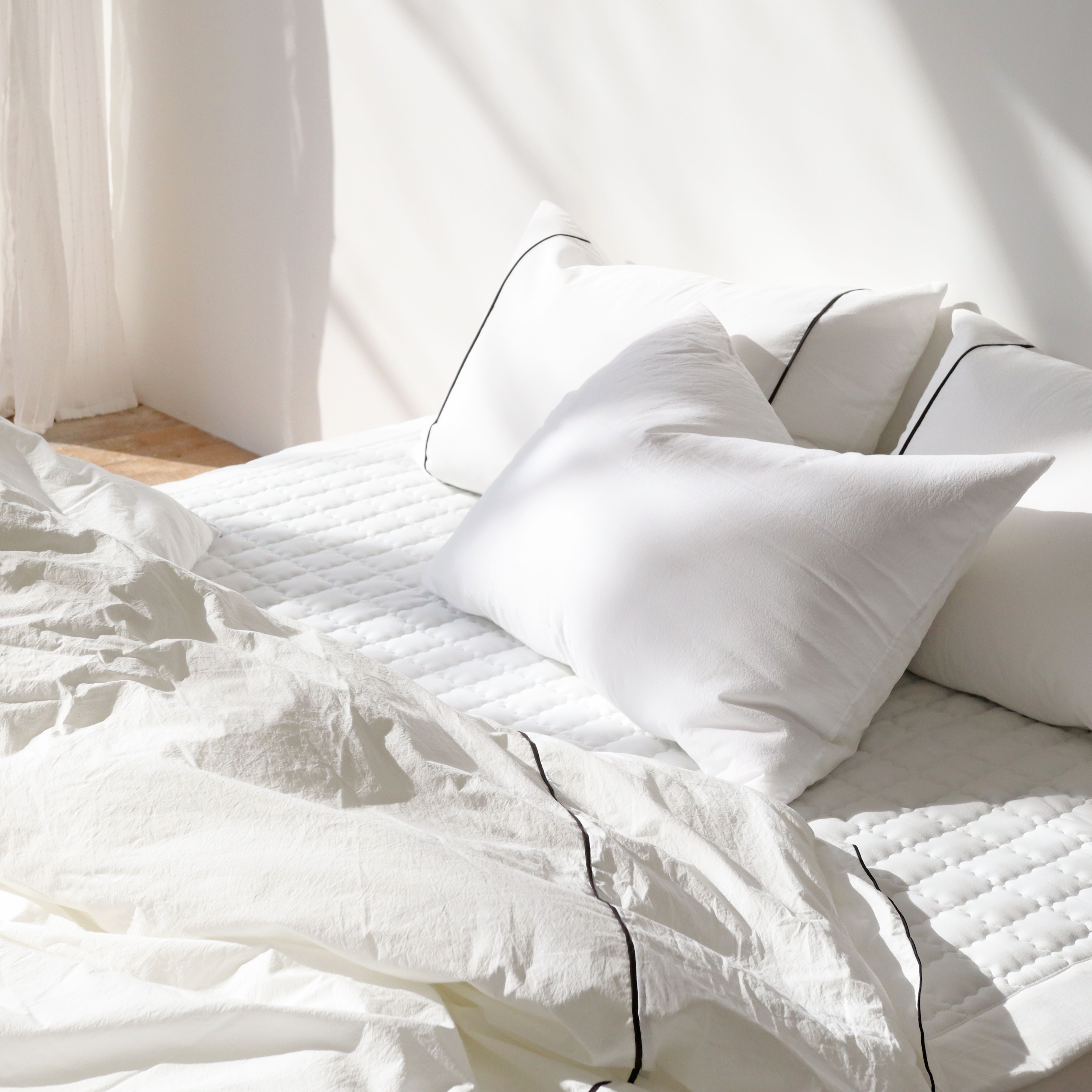 스퀘어 고밀도 먼지 없는 바이오워싱 호텔 침구 신혼 알러지케어 차렵 이불 S/SS