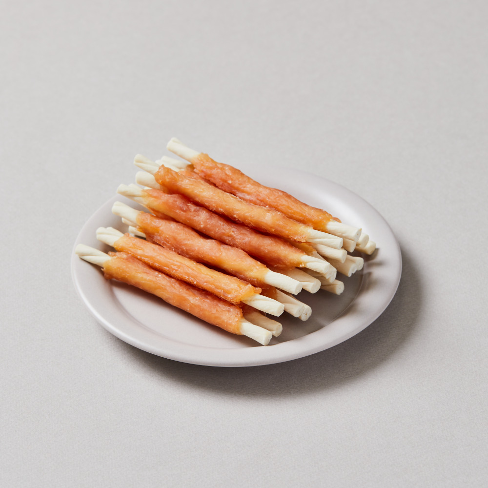 엘리야 치킨 스틱 부드러운 반려견 강아지 치석 냄새 제거 간식 양치 우유 덴탈 껌 개껌