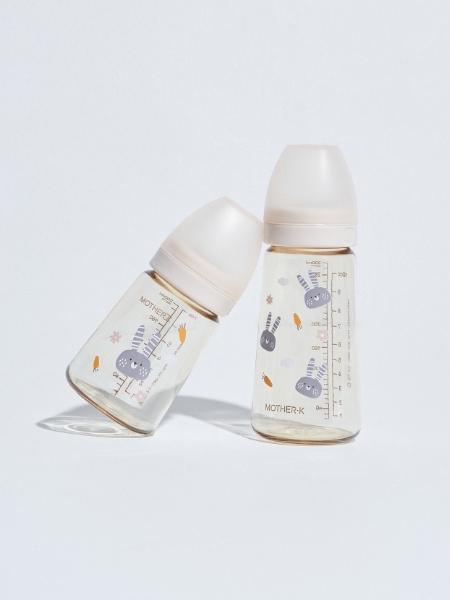 마더케이 신생아 PPSU 젖병 배앓이방지 (노꼭지) 180ml, 3개, 토끼 크림 - 상세 이미지 3