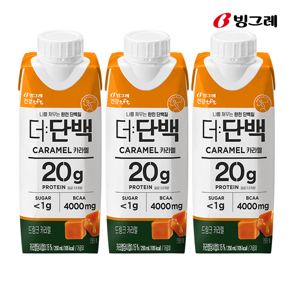 빙그레 더단백 드링크 카라멜 250ml 18개입 - 상품 이미지