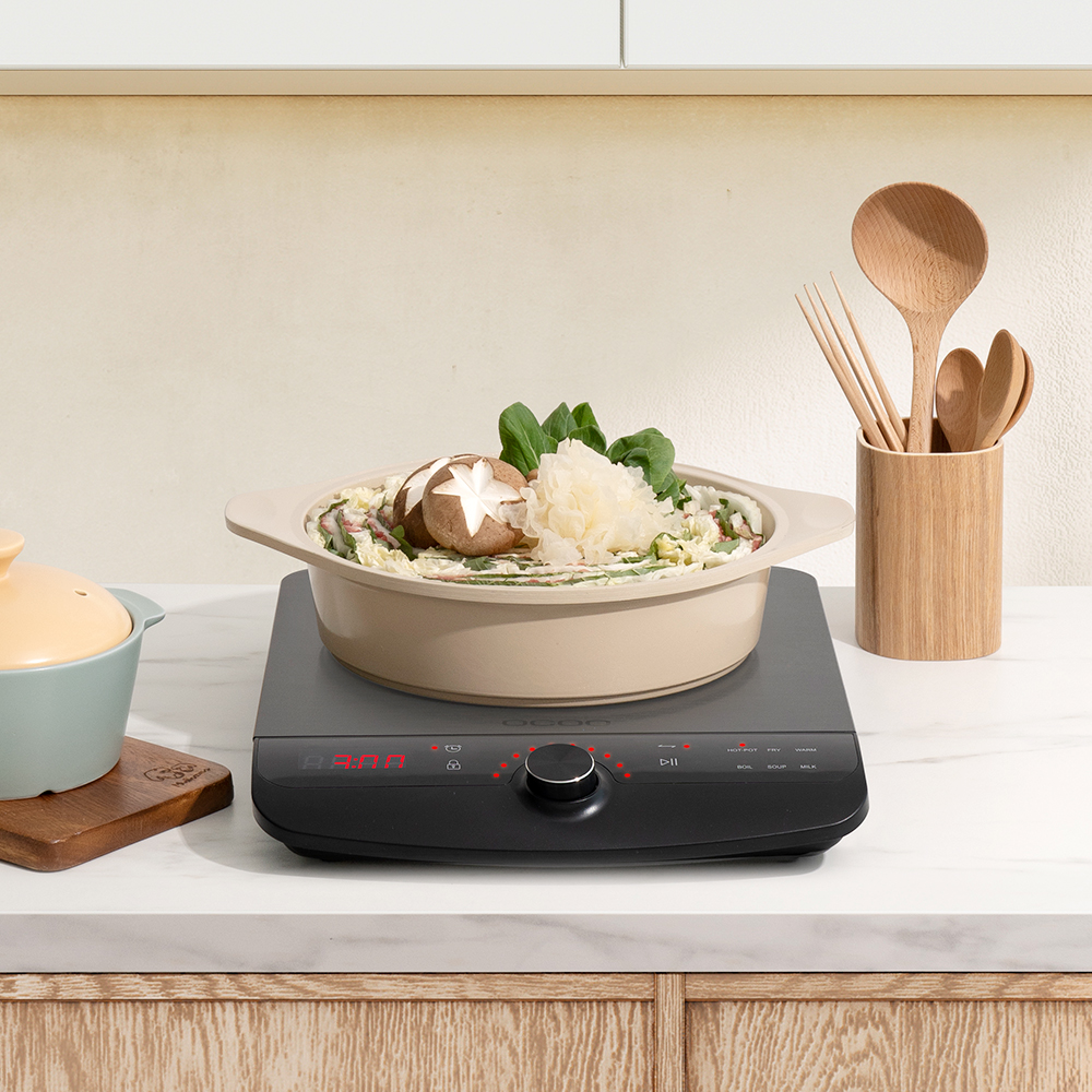 [유해 가스없는 주방] 오쿠 휴대용 1구 프리미엄 인덕션 OCC-IH500H 강력한 화력