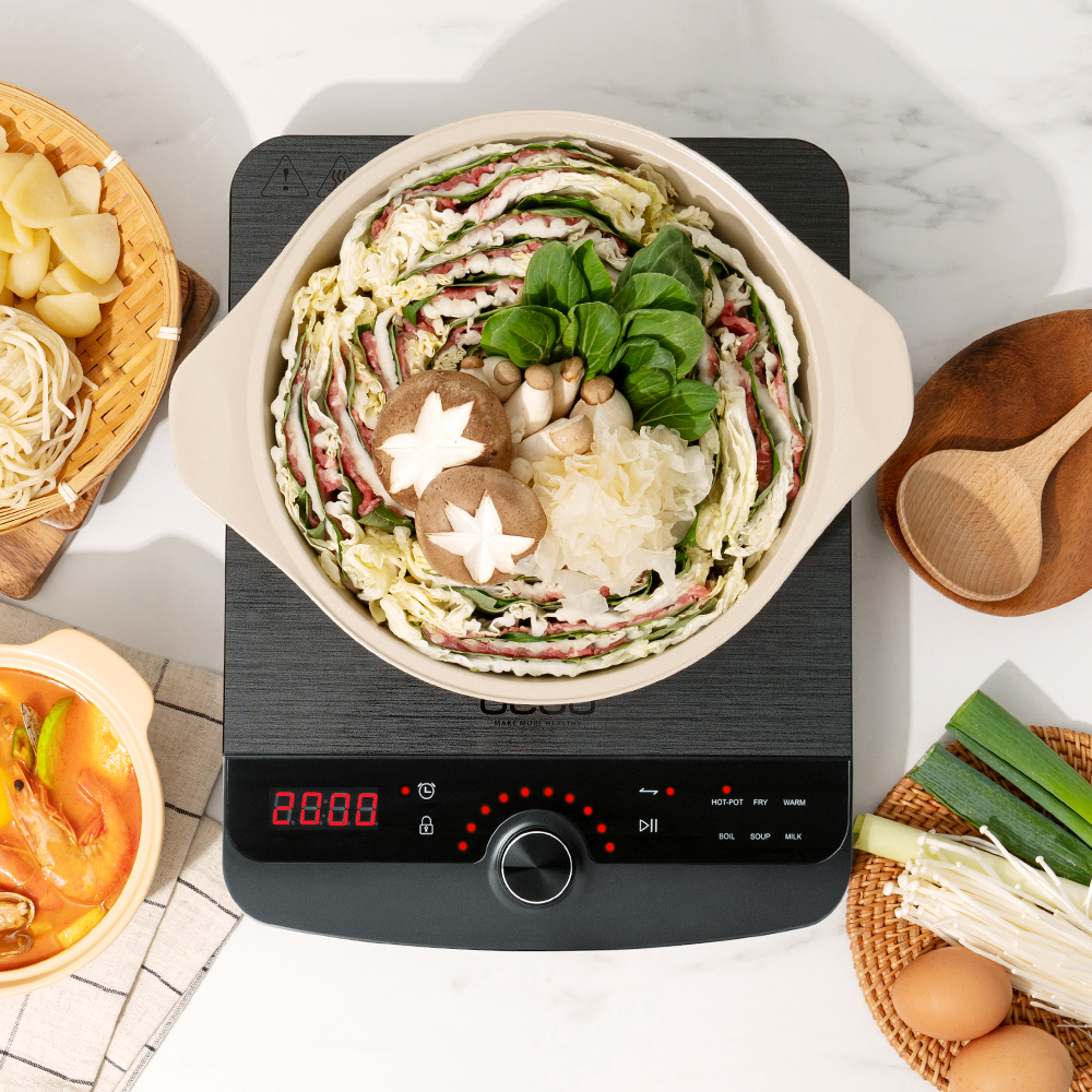 [유해 가스없는 주방] 오쿠 휴대용 1구 프리미엄 인덕션 OCC-IH500H 강력한 화력