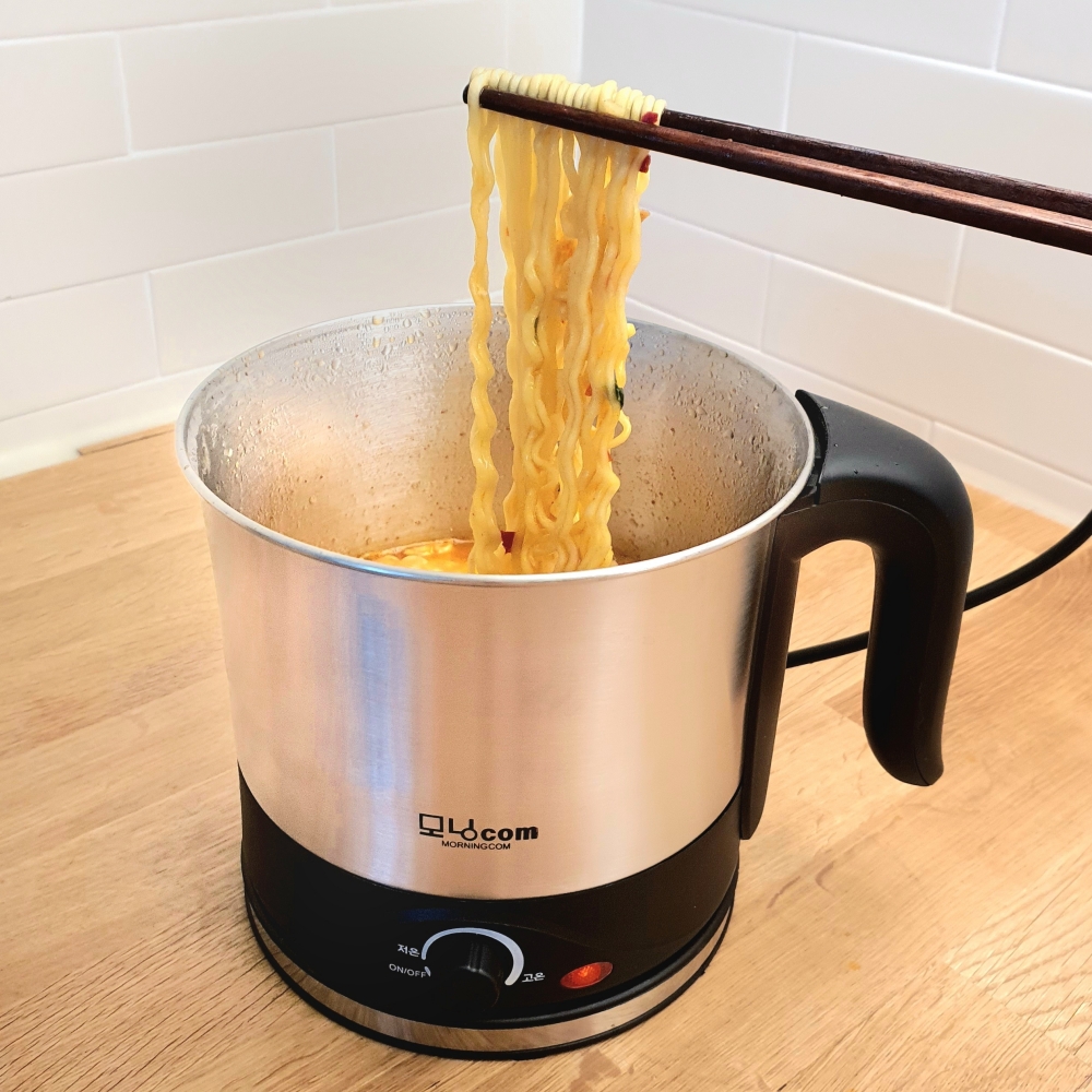 여행용 전기 라면포트 휴대용 멀티쿠커 라면끓이는기계 1.5L