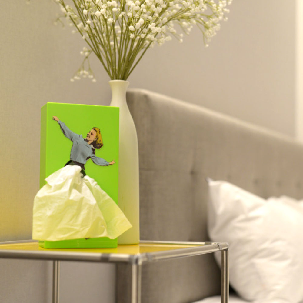 티슈업걸 티슈케이스 커버 각티슈케이스 디자인 휴지케이스 옐로우