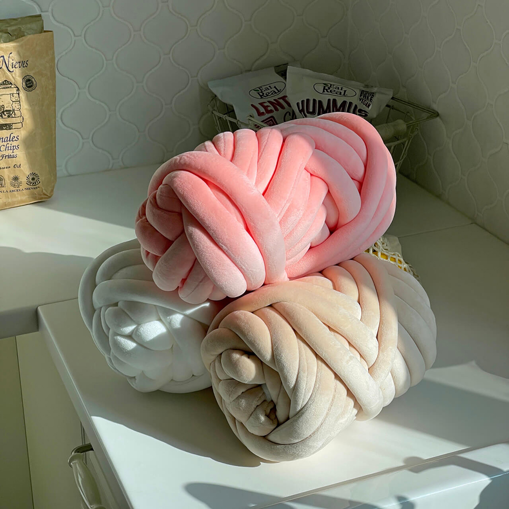 벨벳 자이언트얀 가방 핸드니팅 망고실 500g 1kg 만들기 - 상세 이미지 2