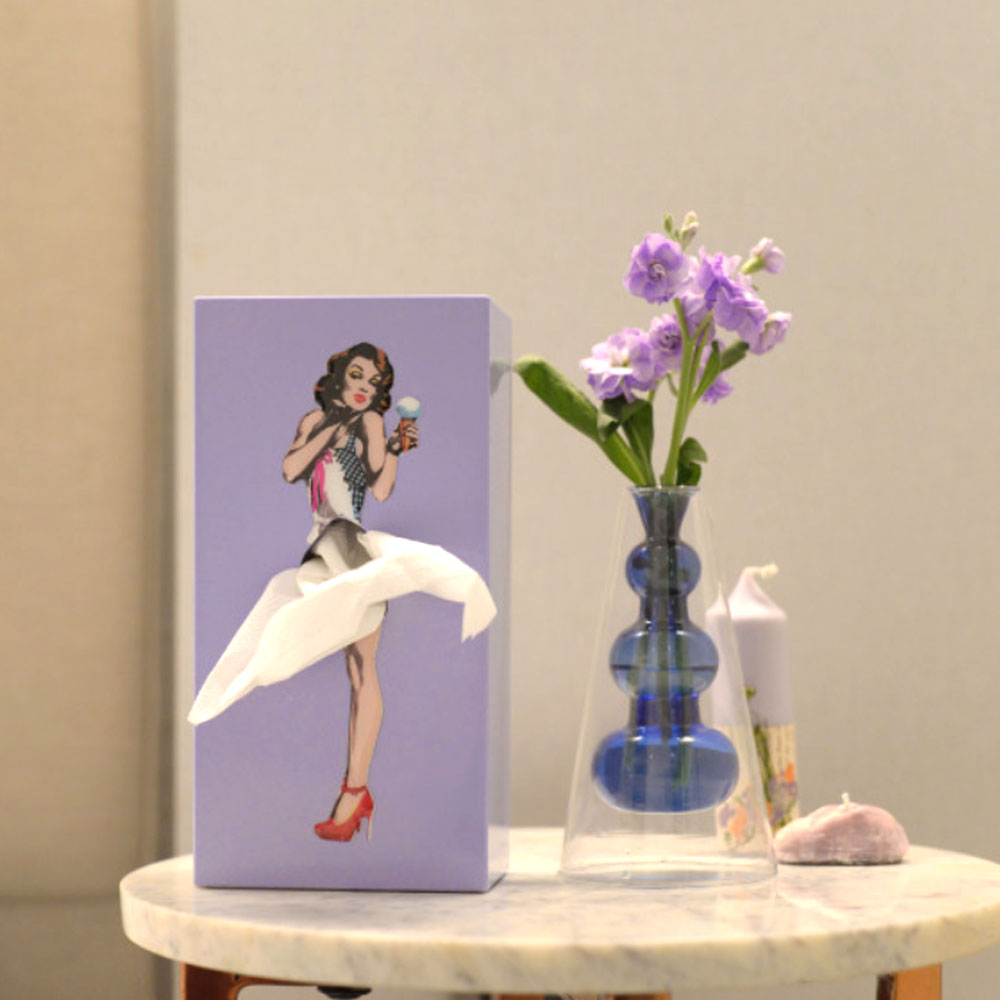 티슈업걸 티슈케이스 커버 각티슈케이스 디자인 휴지케이스 옐로우