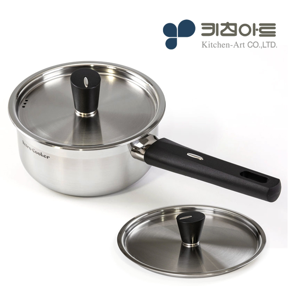키친아트 인덕션 냄비 인덕션용 편수냄비 레트로 16cm - 상품 이미지