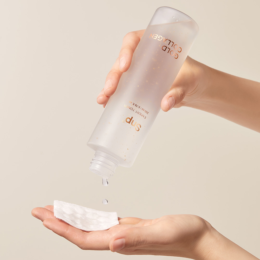 Snp 골드 콜라겐 엑스퍼트 토너 200ml 주름 개선 고농축 영양 탄력 수분 보습 안티에이징 미백 기미 잡티 - 상세 이미지 2