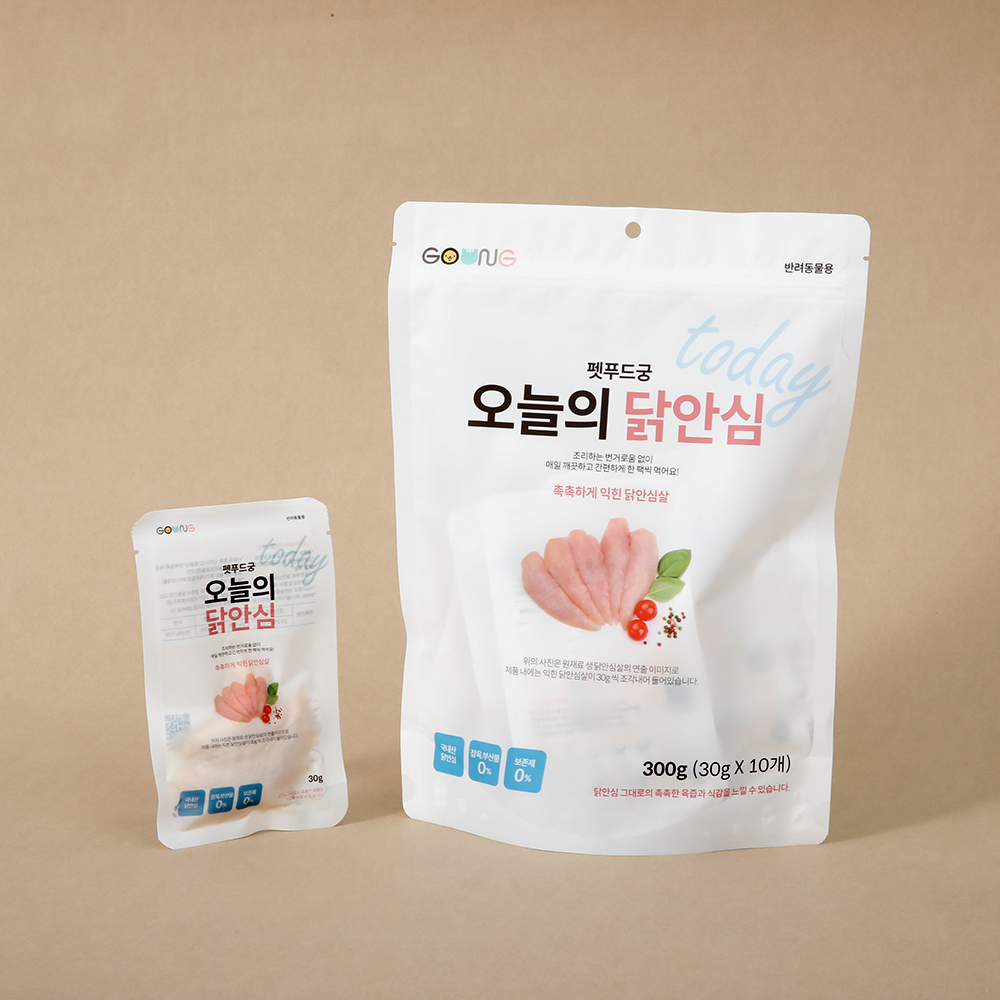 강아지 간식 펫푸드궁 오늘의 닭안심, 연어 30gx10개 - 상품 이미지