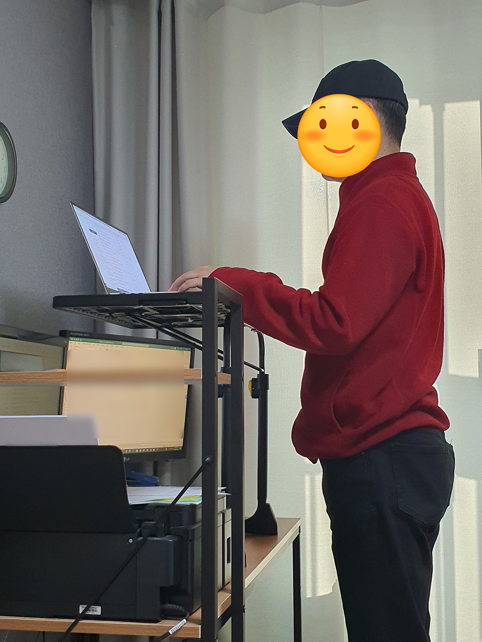 사이드테이블 5238 높이 각도 조절 노트북 책상 간이 베드 쇼파 테이블