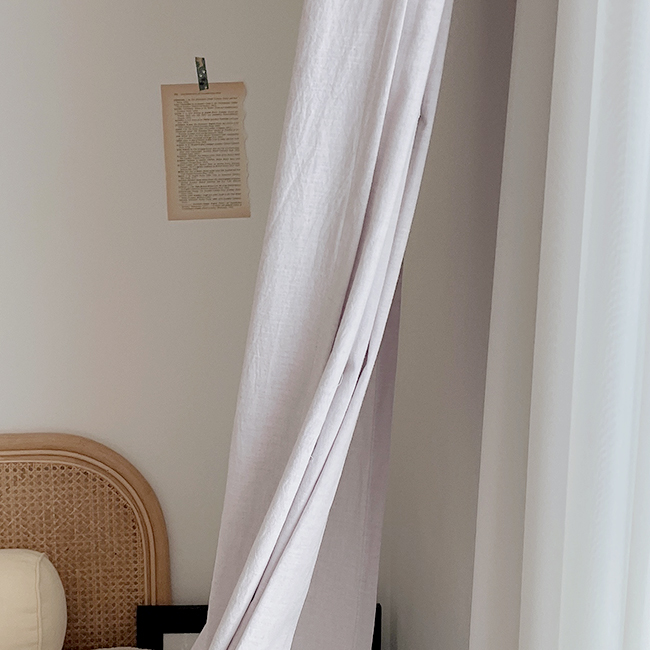 멜란 무지 아이방 키즈 커튼 연보라