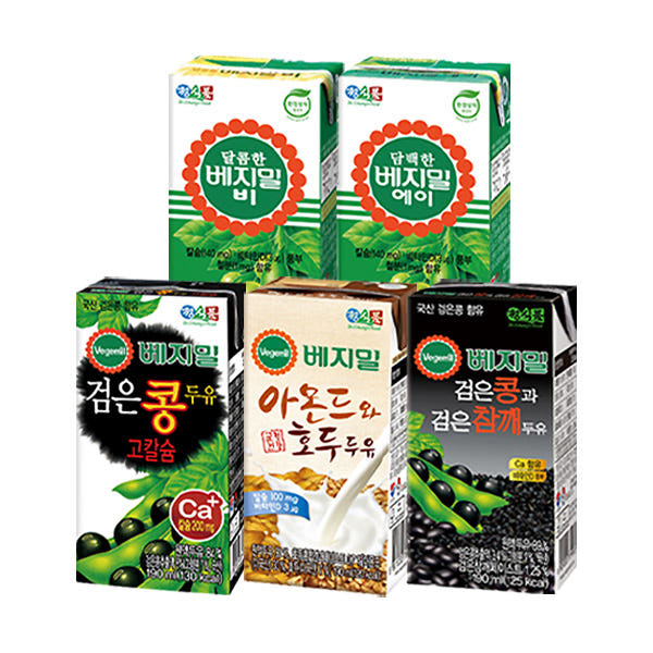 [중앙몰] 정식품 담백한 베지밀 A 달콤한 베지밀 B 두유 190ml 각16팩 32팩세트
