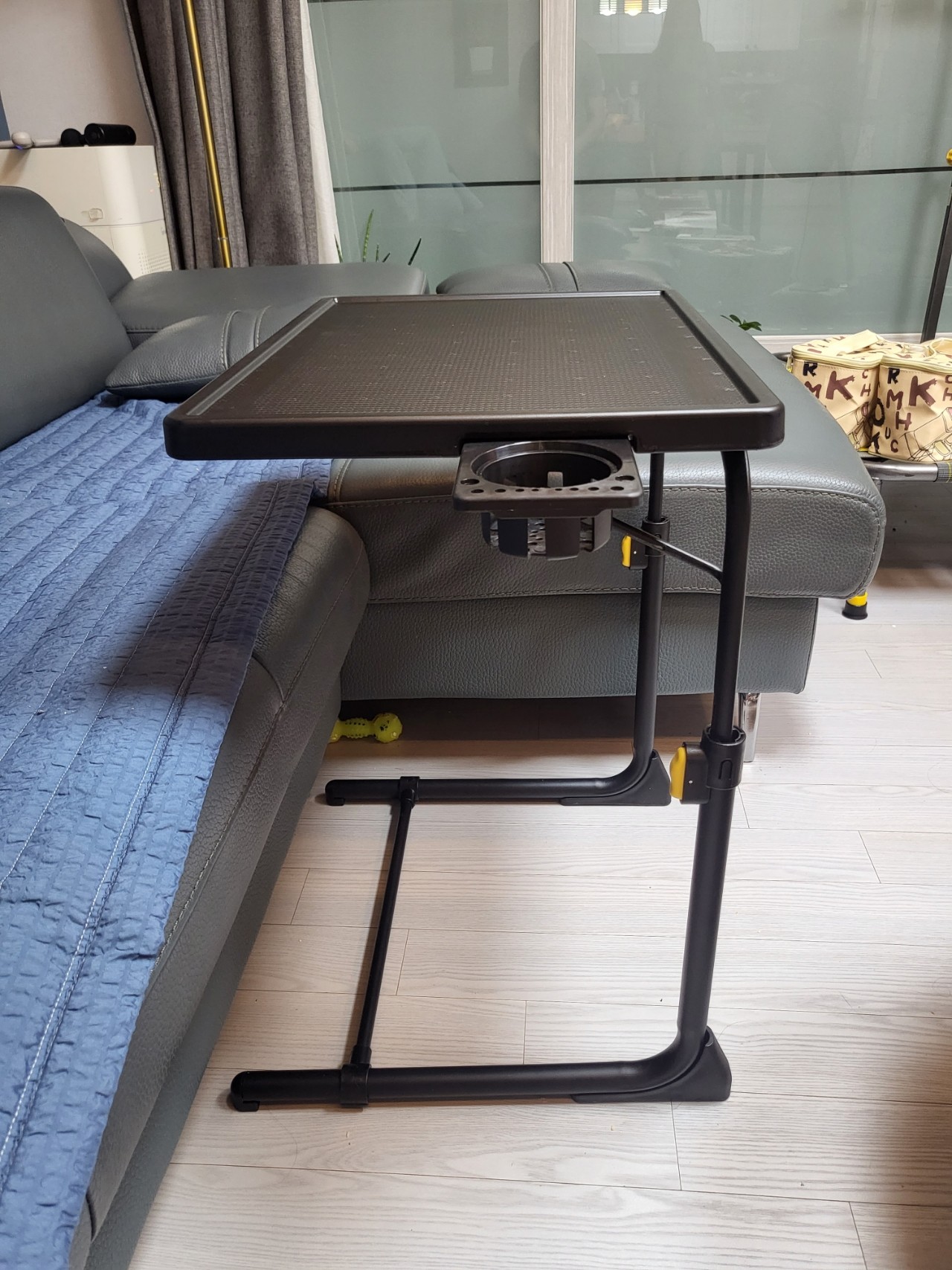 사이드테이블 5238 높이 각도 조절 노트북 책상 간이 베드 쇼파 테이블