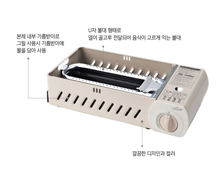 코베아 구이바다 M 아이보리 에디션 가방+석쇠그릴 풀세트 부르스타