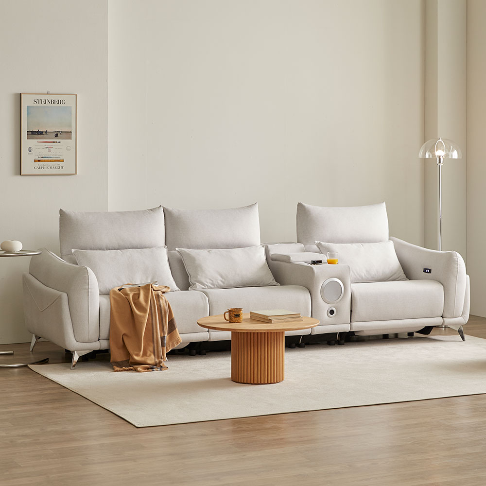 모던홈즈 도스 기능성 패브릭 코너형 4인 전동 리클라이너 소파 - 상세 이미지 3