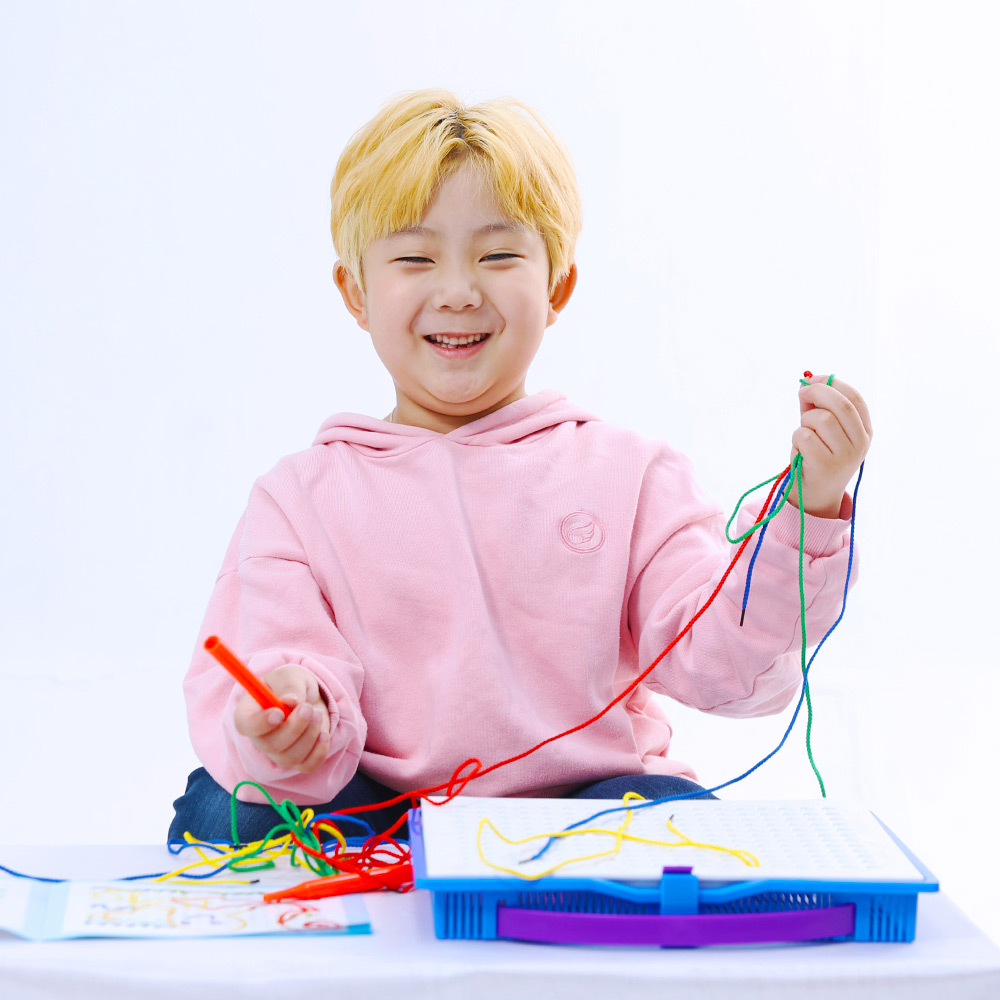 캐스비 큐티드로잉실꿰기 실꿰기놀이 소근육발달 바느질 구슬끼우기 단추놀이 소근육교구 - 상세 이미지 5