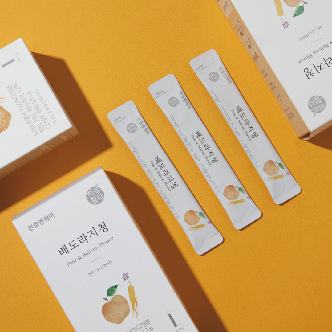 천호엔케어 국산 생 도라지 약도라지 배도라지청 스틱 30포, 4개