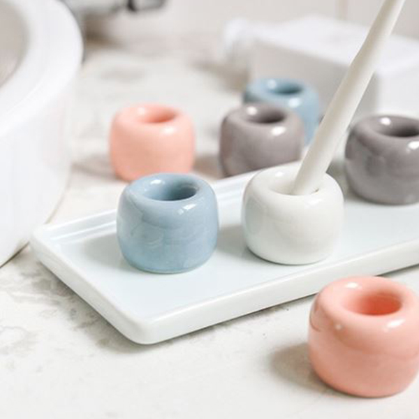 도자기 칫솔 연필 꽂이 칫솔걸이 세라믹 욕실 면도기 홀더 걸이 스탠드 거치대 - 상세 이미지 3