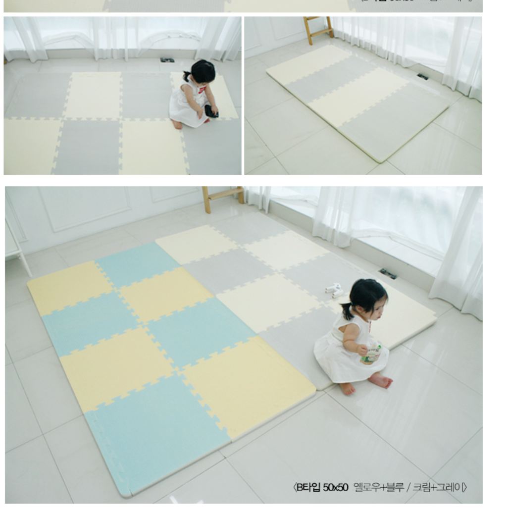 대형 퍼즐 매트 어린이집 매트 아기 바닥 매트 100X100 - 상세 이미지 2