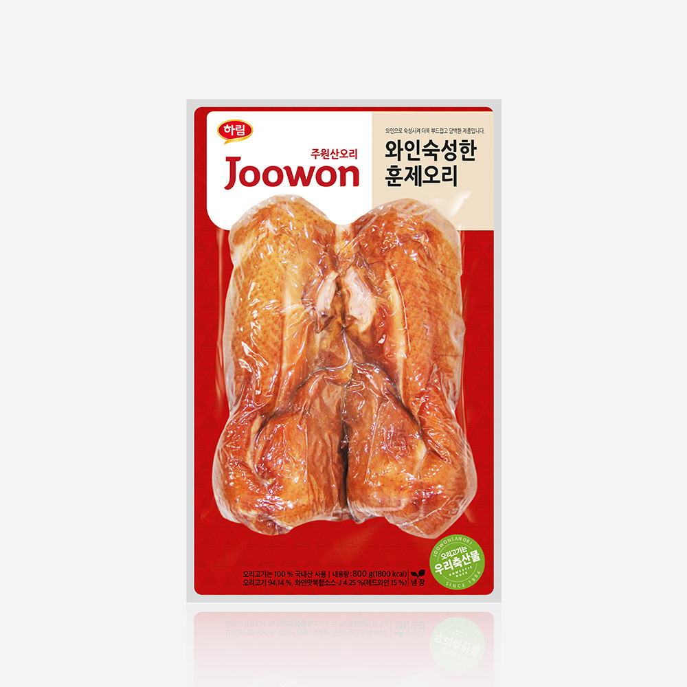 하림 주원산오리 통오리 와인숙성한 오리 훈제 800g 오리고기 국산100%