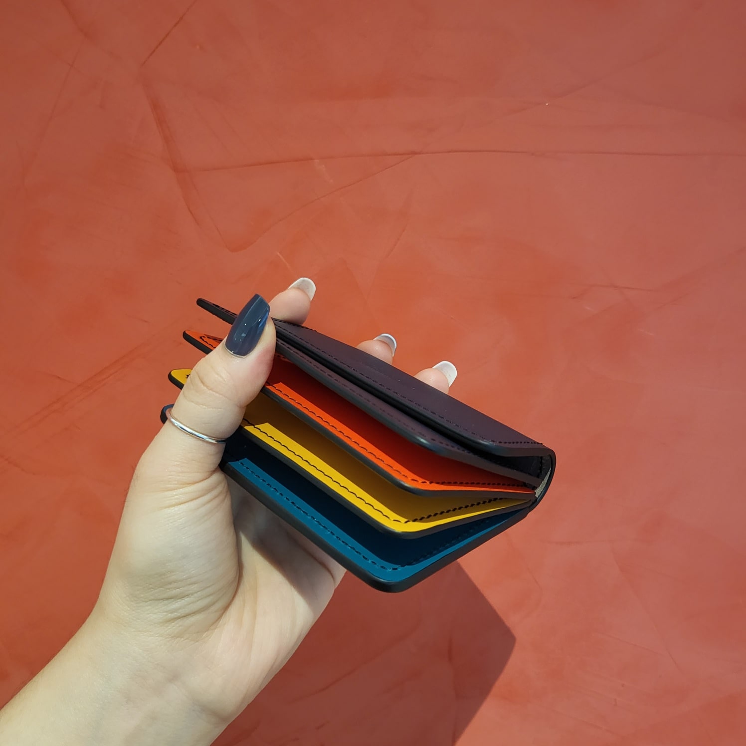 가죽공방 이니셜각인 소가죽 아코디언 카드지갑 선물포장 (VOL4)