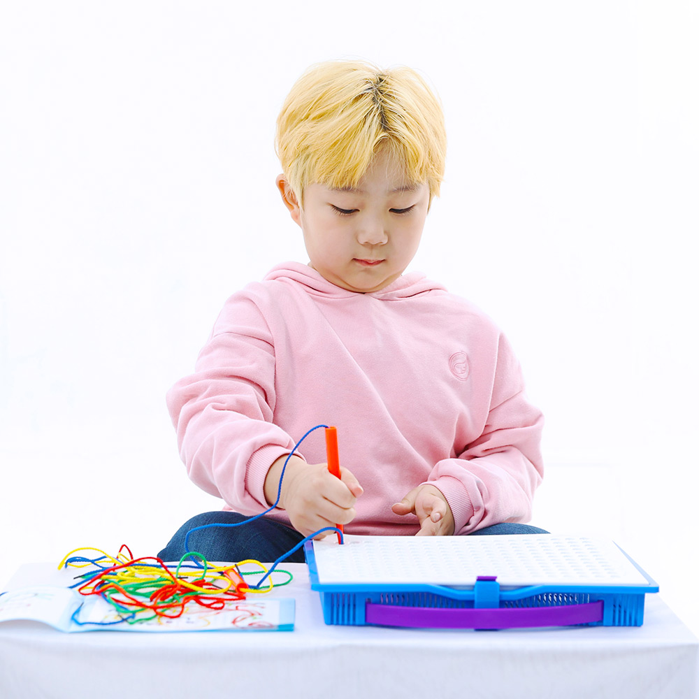 캐스비 큐티드로잉실꿰기 실꿰기놀이 소근육발달 바느질 구슬끼우기 단추놀이 소근육교구 - 상세 이미지 3