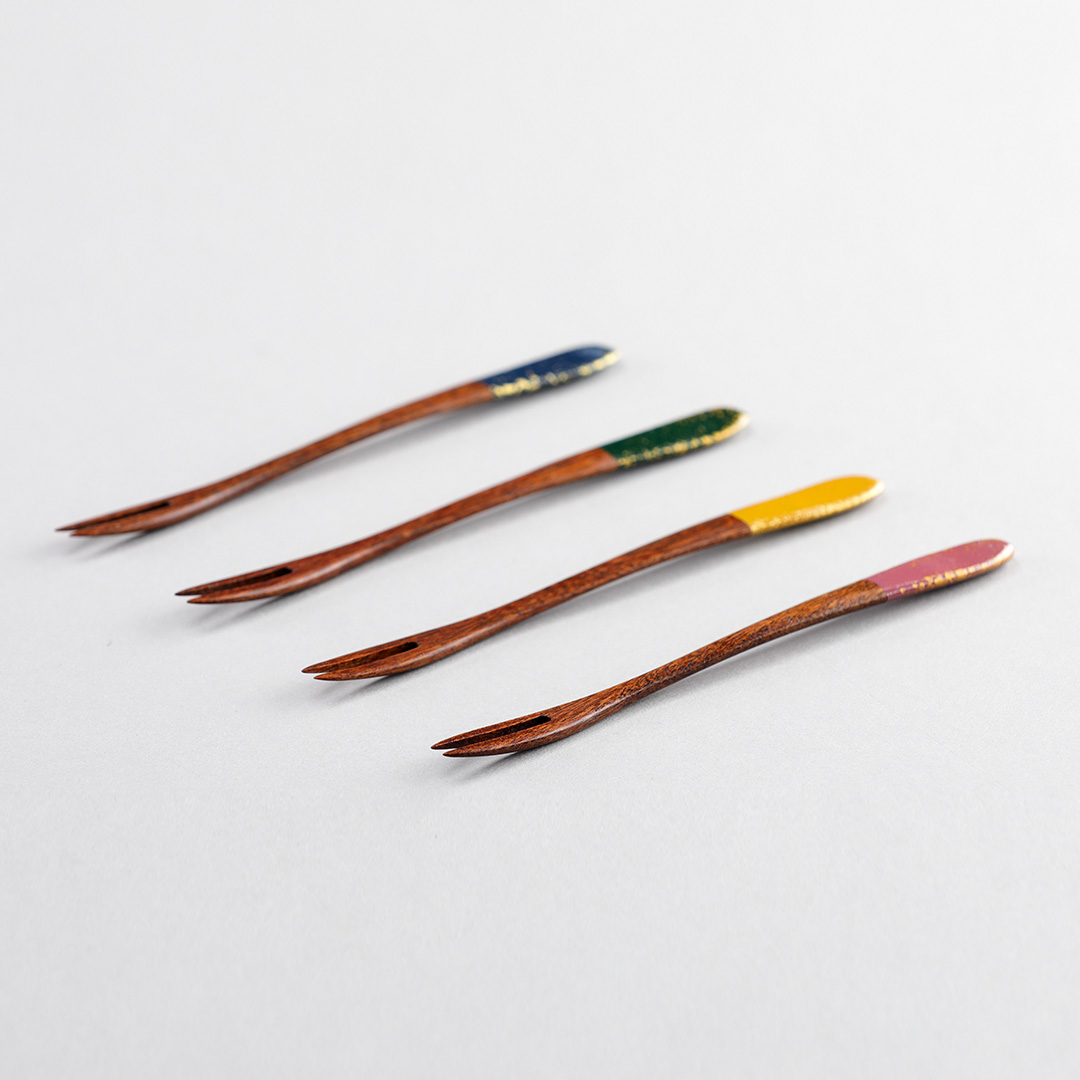 칠몽[K-RIBBON] 금수강산 옻칠 나무 티포크 16cm 1인용 국내산 이미지 7