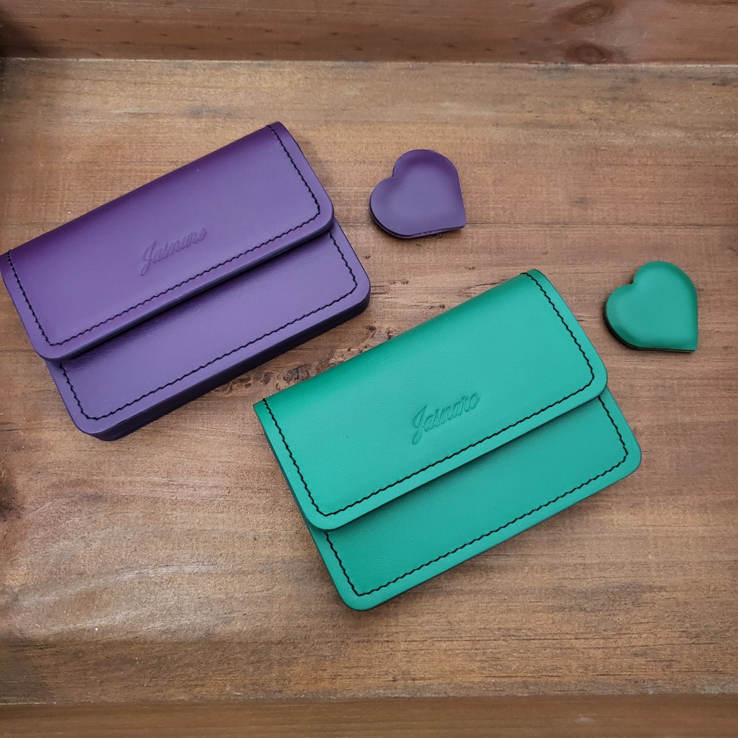 가죽공방 이니셜각인 소가죽 아코디언 카드지갑 선물포장 (VOL6)