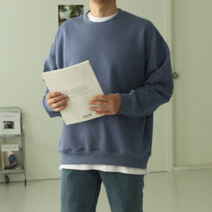 남자맨투맨 빅사이즈 수피마 긴팔티 남자오버핏맨투맨 착용 후기 | 사이즈/핏 총정리 - 상품 이미지 3