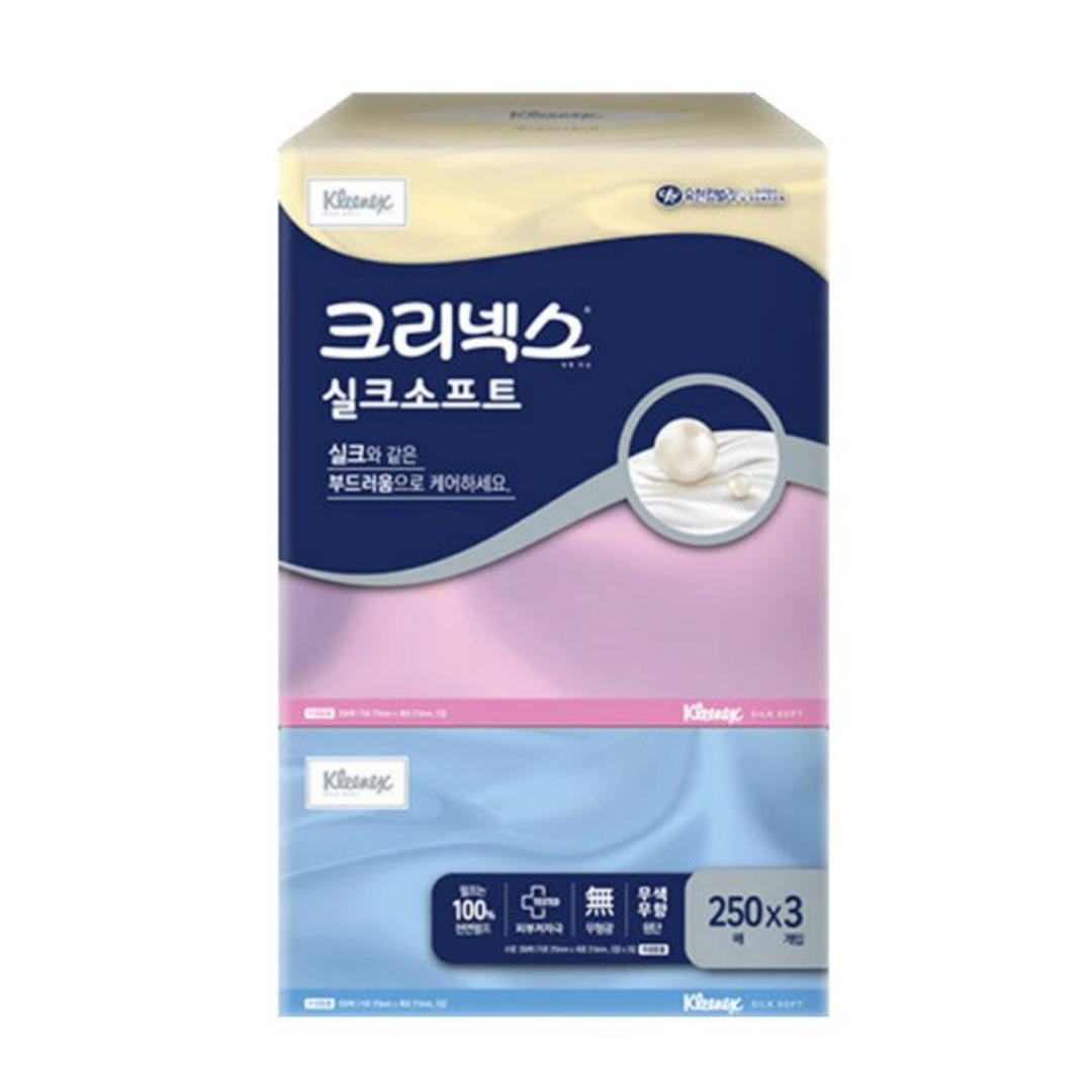 유한킴벌리 크리넥스 실크소프트 250매 3입