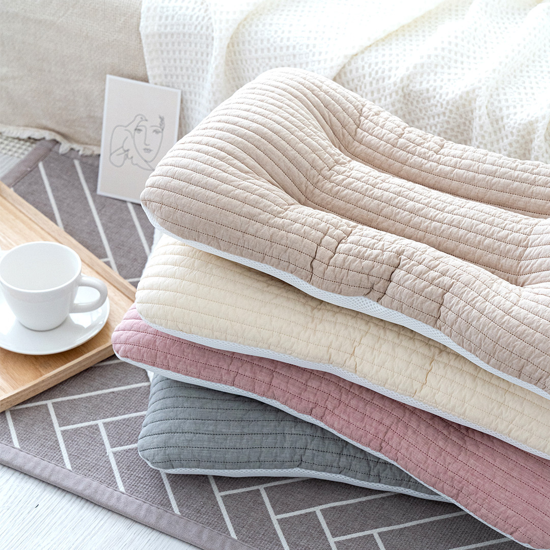 마롤로뜨 어린이 베개 3중거즈 빨아쓰는 경추 주니어 초등 학생 아동 아이보리