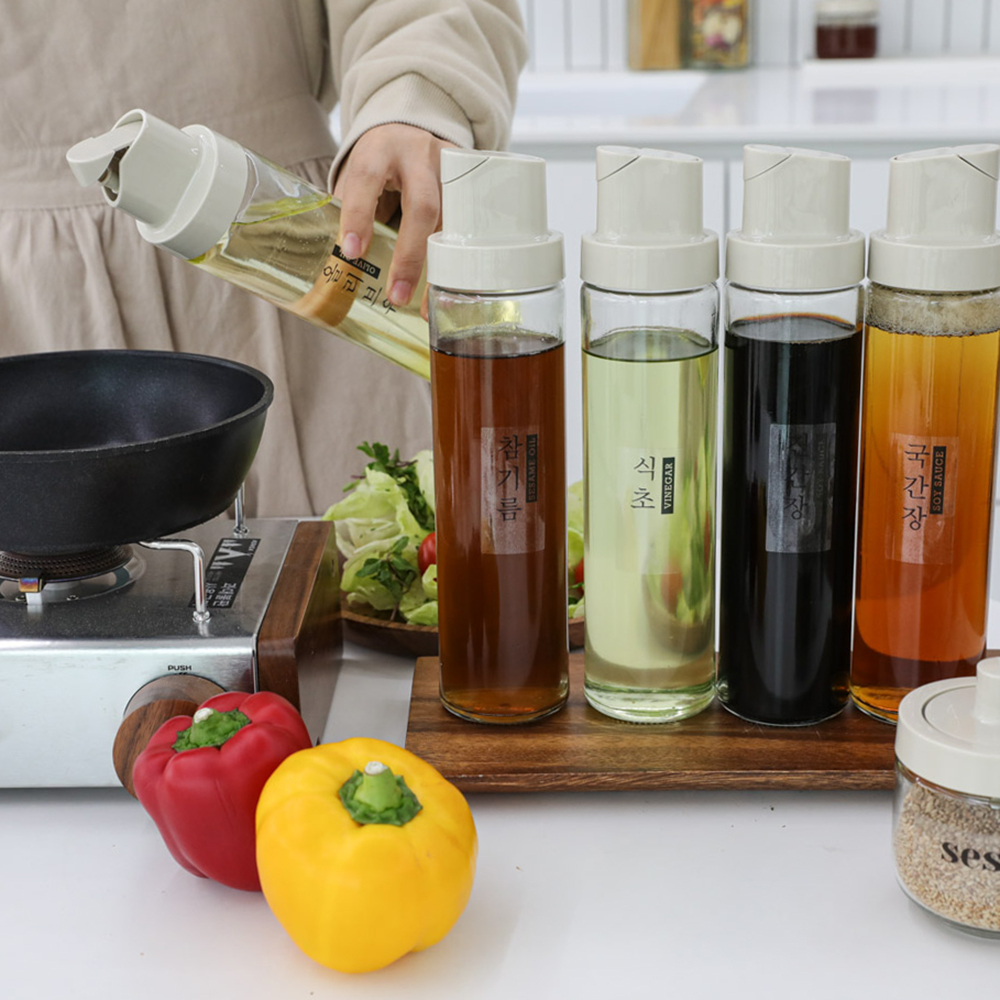 클레로 유리 오일병 자동 개폐 소스병