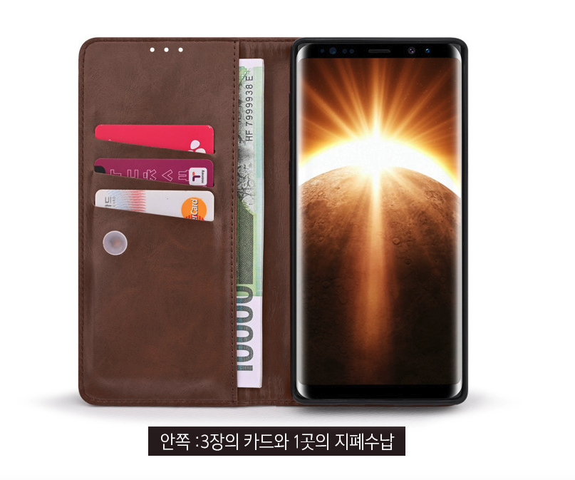 바이런폽 갤럭시 S23FE 케이스 패턴 다이어리 카드 수납 - 상세 이미지 3