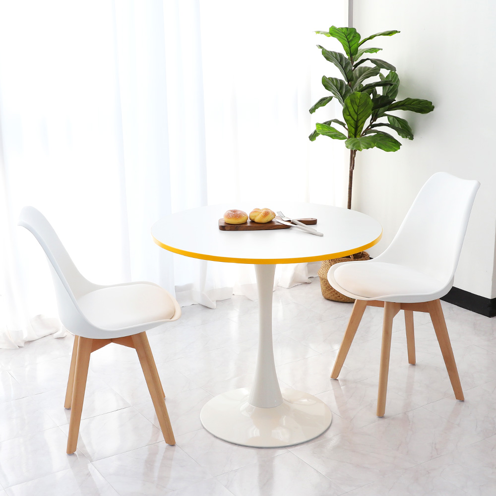 뉴 플로윙 X 도도 화이트 원형 카페 식탁 테이블 세트 600