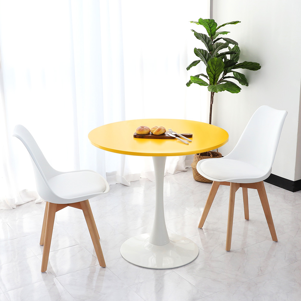 뉴 플로윙 X 도도 화이트 원형 카페 식탁 테이블 세트 600