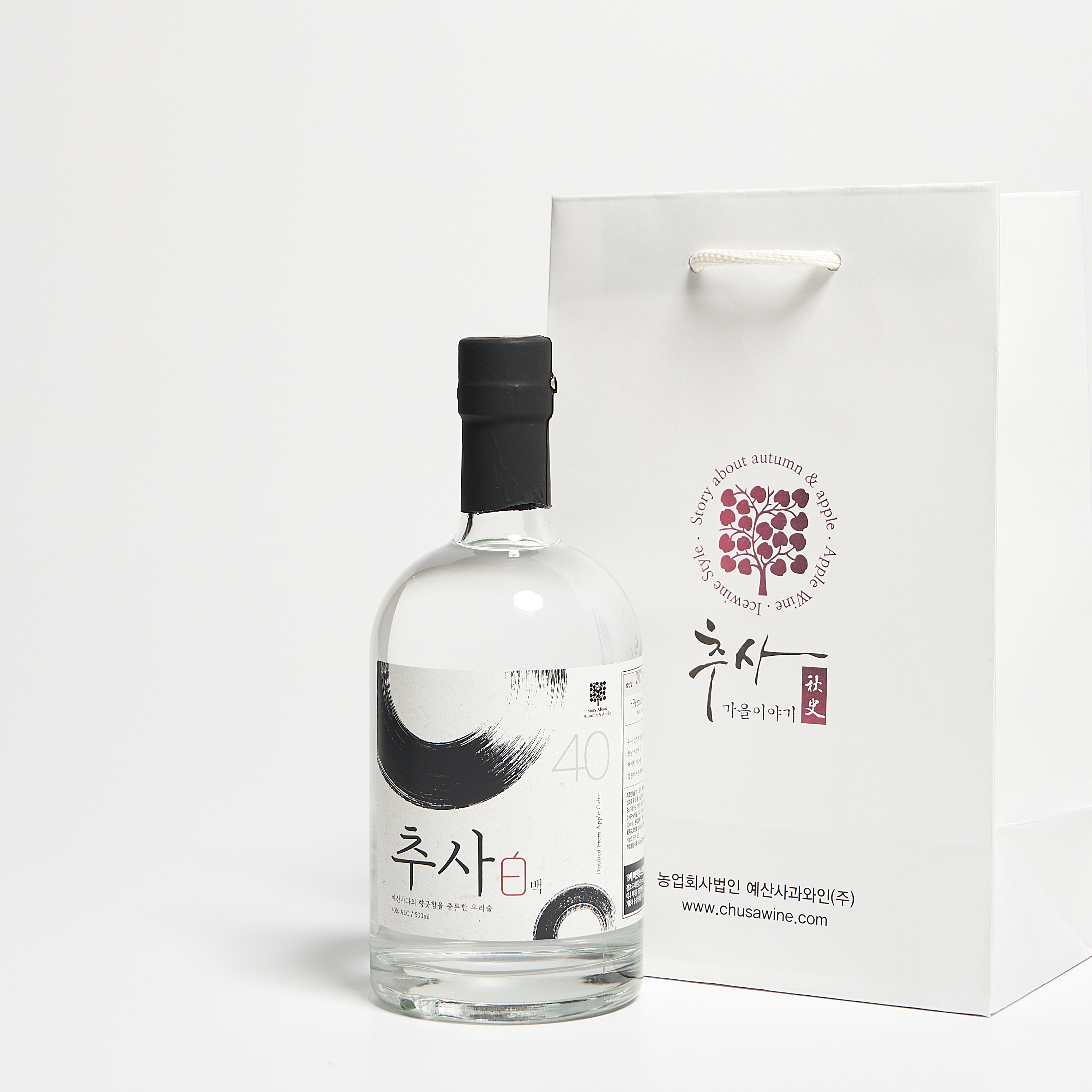 추사백 40도 500ml 사과 소주 증류주 예산사과와인 (쇼핑백 포함) - 상세 이미지 4