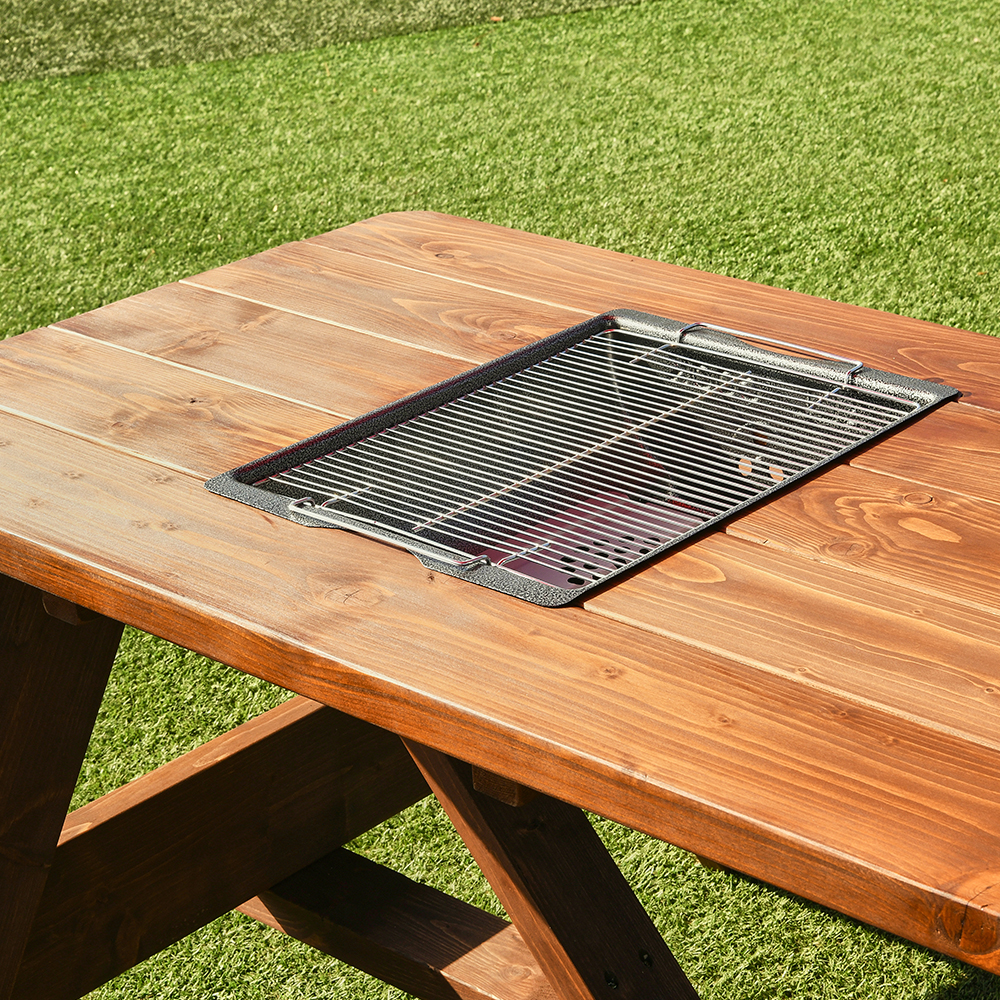 포장마차 테이블 카페 야외 나무 야장 실외 데크 세트 4인무도색