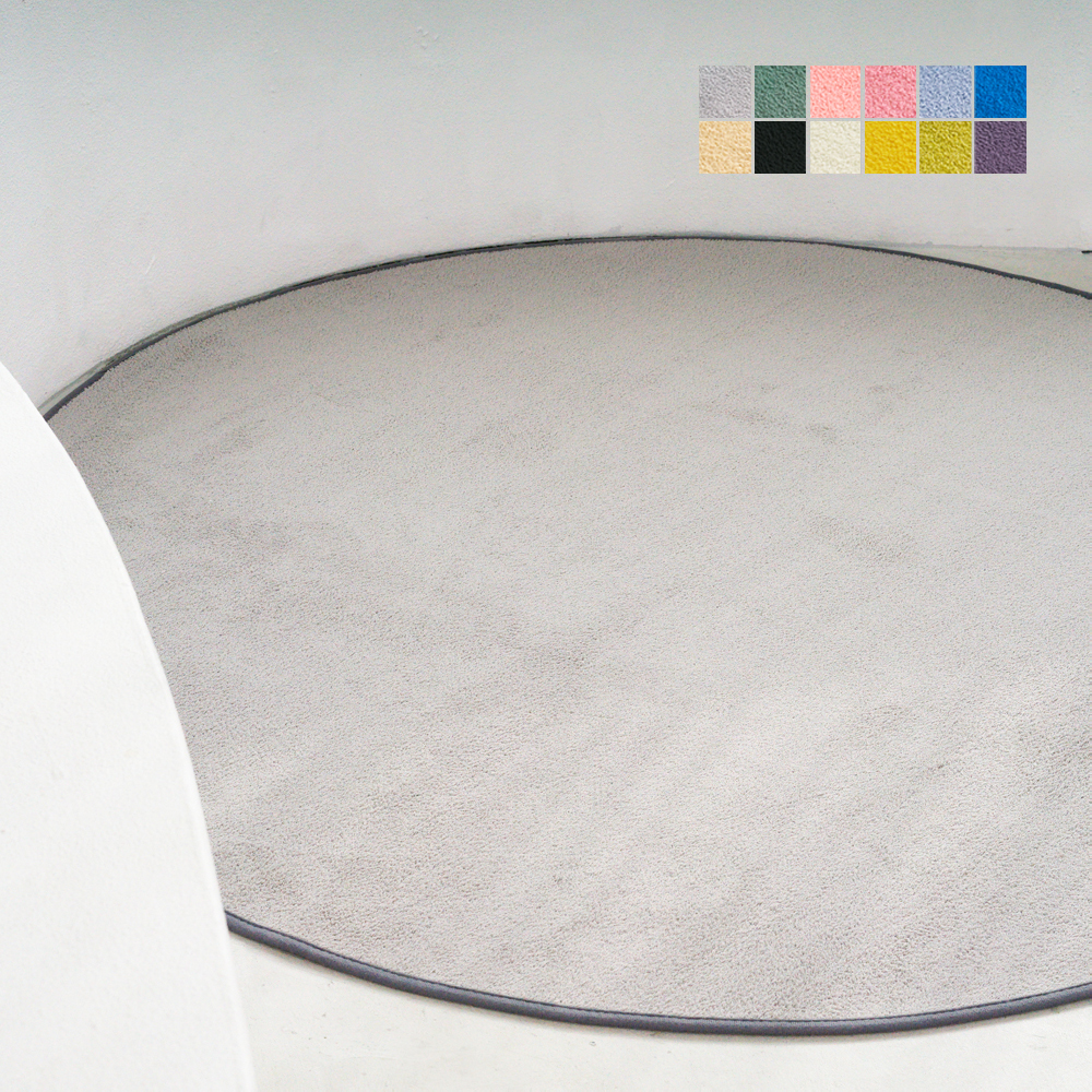 인룸 플레인 소프트 사계절 극세사 원형 러그 카페트 원형100cm