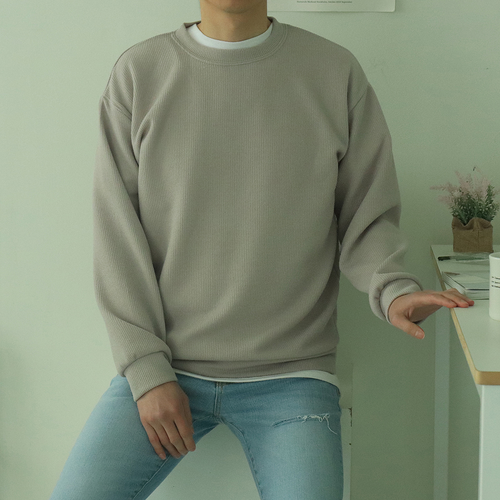 남자맨투맨 구김없는 남자 긴팔티 커플맨투맨 - 상세 이미지 5