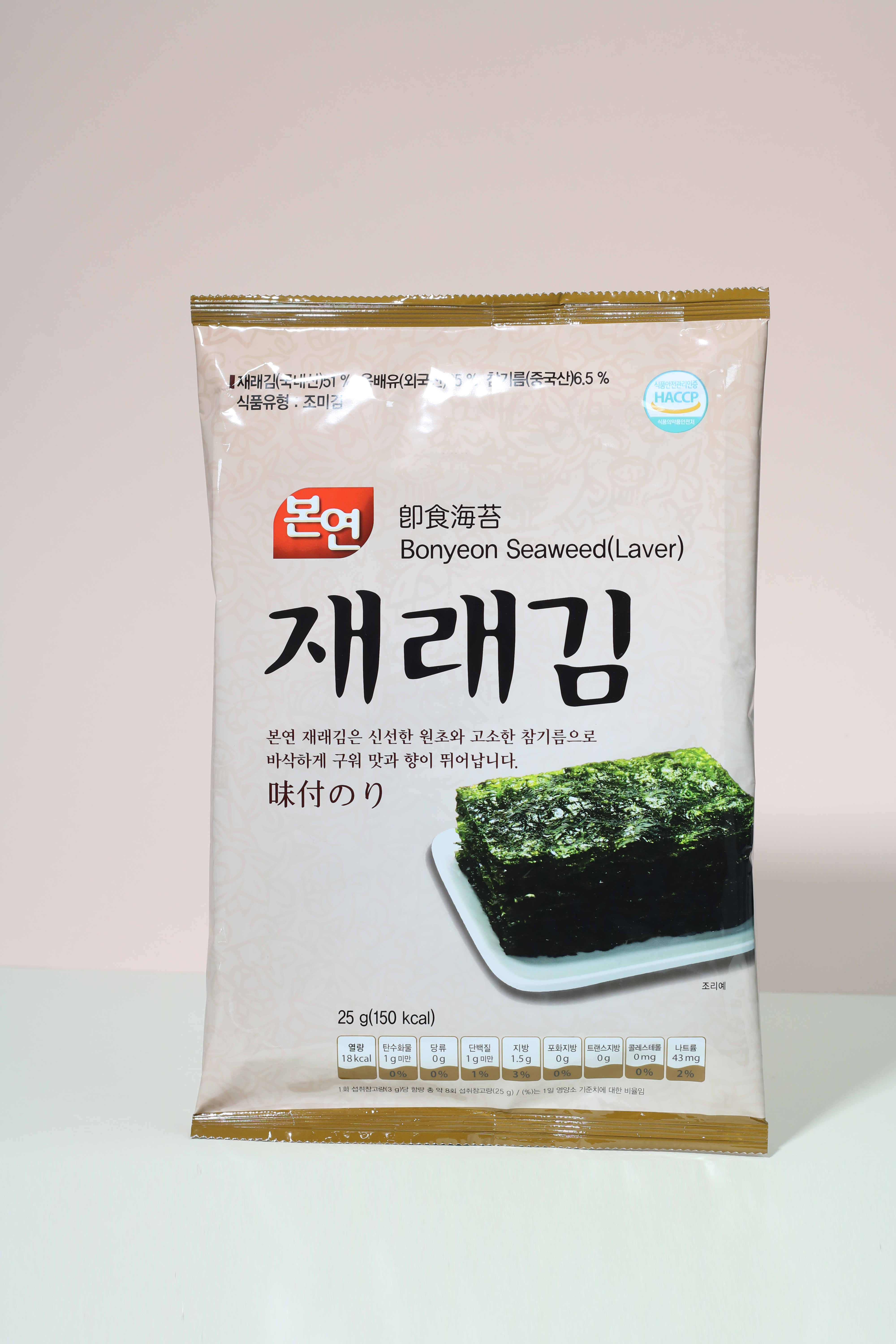 HACCP 본연푸드 본연 재래김 25g 전장김 조미김 이미지 1